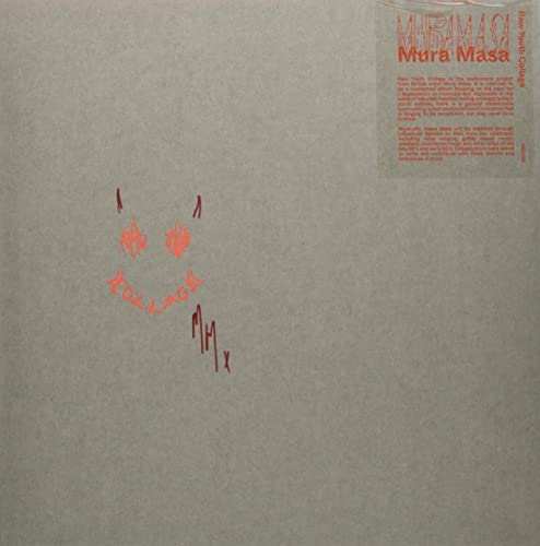 Gray vinyl record cover with red handwritten text and a sticker.