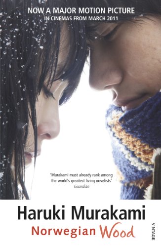 Book cover: “Norwegian Wood” by Haruki Murakami, two faces close together.