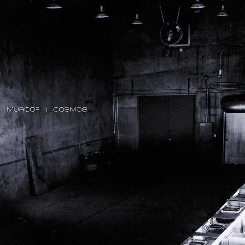 CD cover for Murcof’s “Cosmos” featuring a dark, industrial interior.