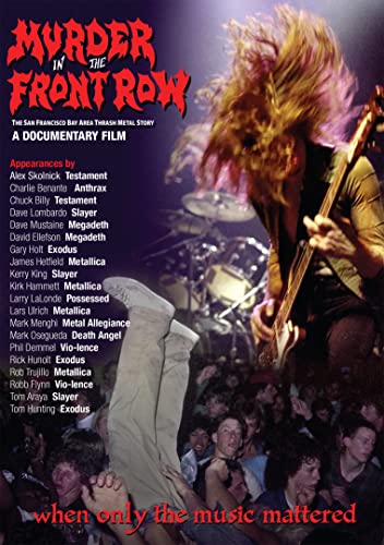 DVD cover for "Murder In The Front Row," a thrash metal documentary.