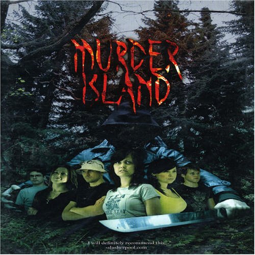 DVD cover for "Murder Island" featuring a group in a dark forest.