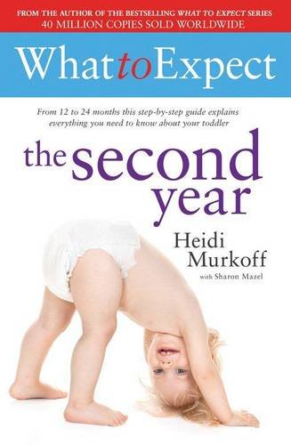 Book cover: “What to Expect: The Second Year” with a toddler.