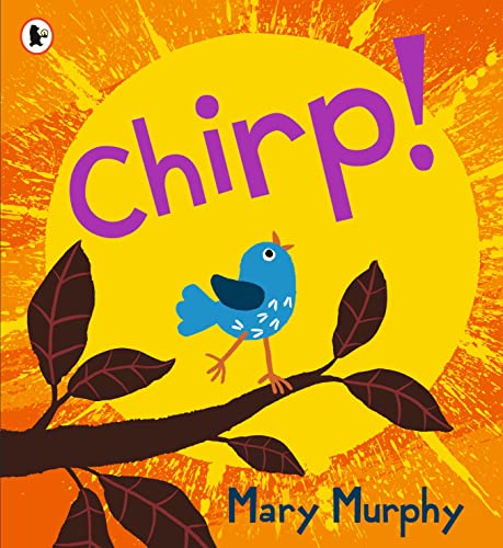 Book cover: bright yellow sun with a blue bird and branch.