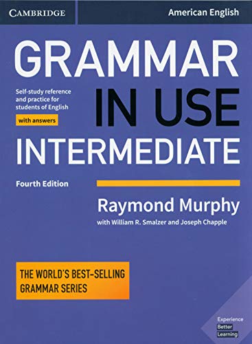 Blue "Grammar in Use Intermediate" textbook, fourth edition, by Raymond Murphy.