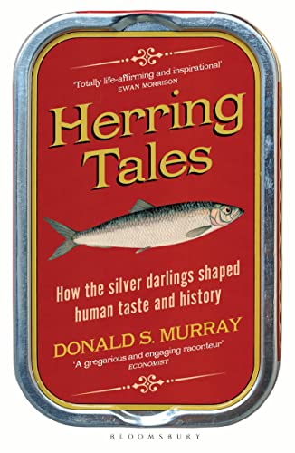 Book cover designed like a red tin of herring with title and author text.