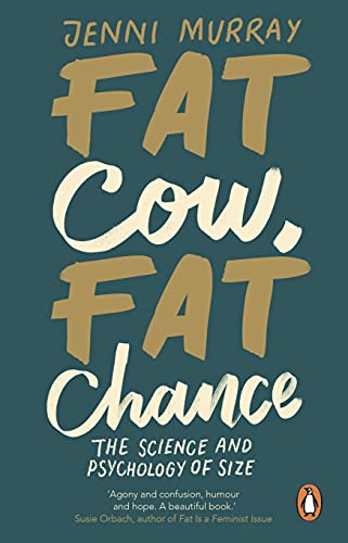 Book cover: "Fat Cow, Fat Chance" with gold lettering on teal background.
