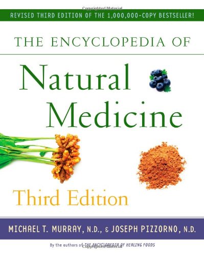 Book cover: "The Encyclopedia of Natural Medicine Third Edition" with plant imagery.