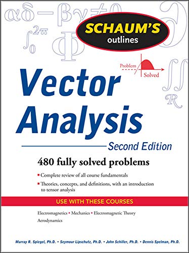 Cover of “Vector Analysis, 2nd Edition” Schaum’s Outline textbook with equations.