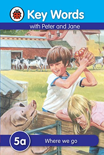Book cover: children with apples on a farm, reading level 5a.