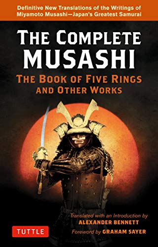 Book cover featuring a samurai in armor holding a sword against a large sun.