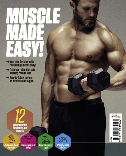 Magazine cover featuring a muscular man holding dumbbells, titled "Muscle Made Easy".