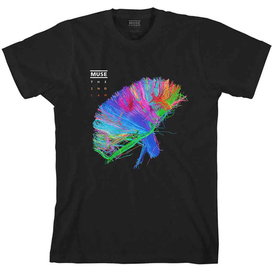 Black unisex t-shirt featuring artwork from Muse’s “The 2nd Law” album, size XXX-Large.