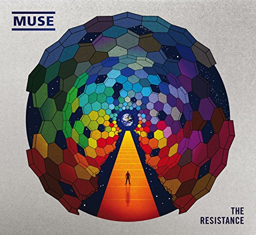 Vinyl album cover featuring a person standing in a tunnel surrounded by a rainbow mosaic.