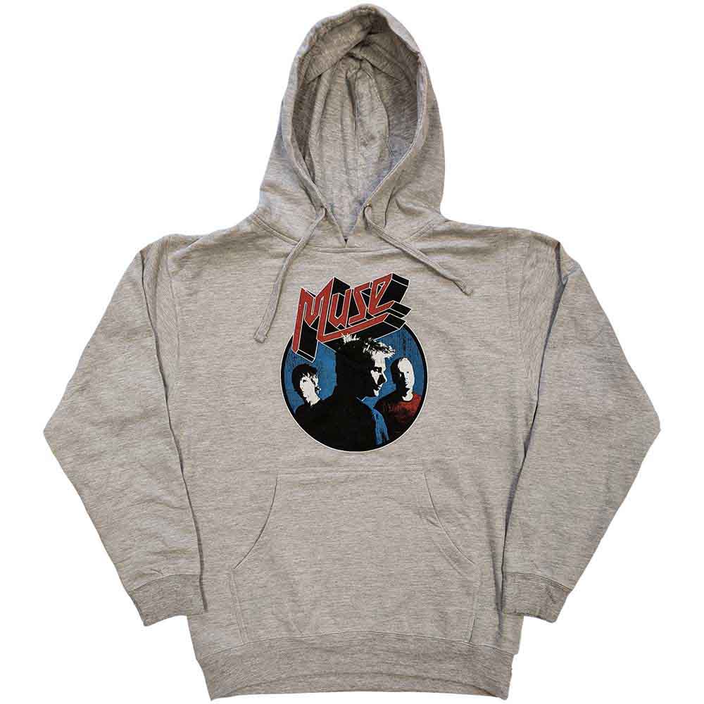 Gray unisex hoodie with a full-body printed design resembling a jumpsuit.