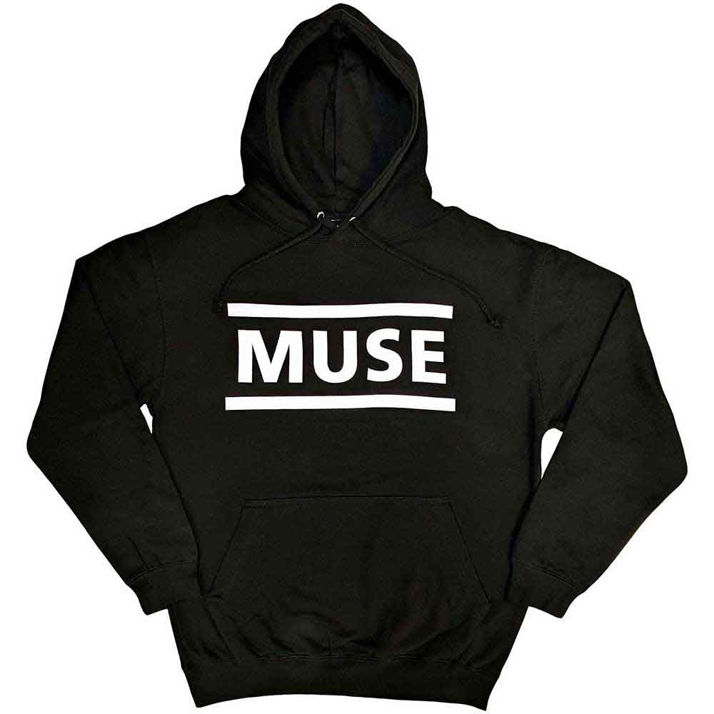 White pullover hoodie with a small, dark logo; size small.