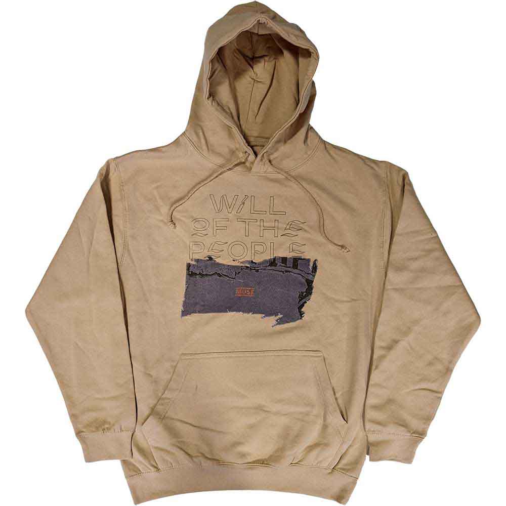 X-large unisex pullover hoodie featuring Muse's Will Of The People album artwork.