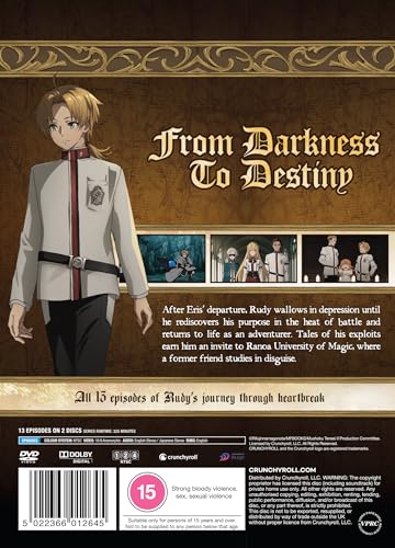 DVD back cover featuring anime character Rudy, text, and smaller scene images.
