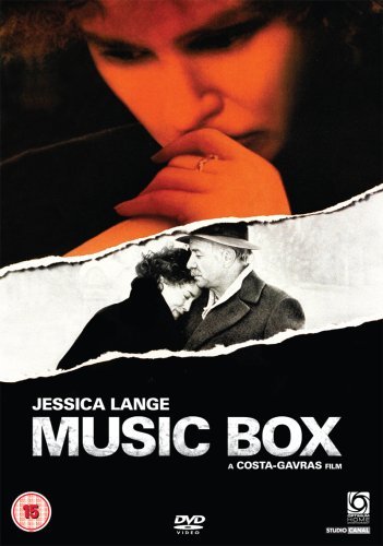 DVD cover for Music Box featuring a close-up of a woman and a couple.
