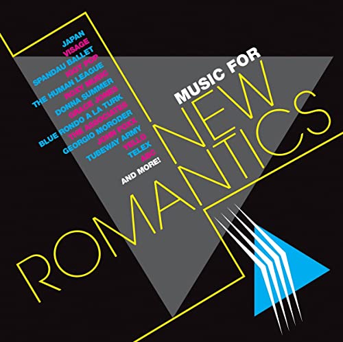 CD cover for “Music For New Romantics” with angled text and graphics.