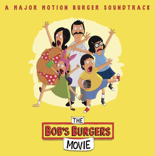 Bob’s Burgers Movie soundtrack album cover featuring cartoon family characters.