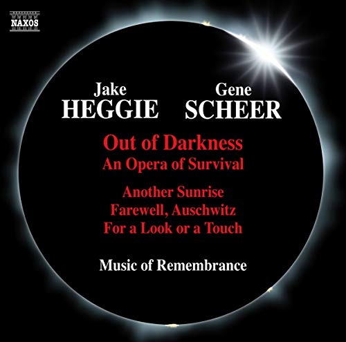 CD cover for "Out of Darkness" opera by Heggie and Scheer, black background.