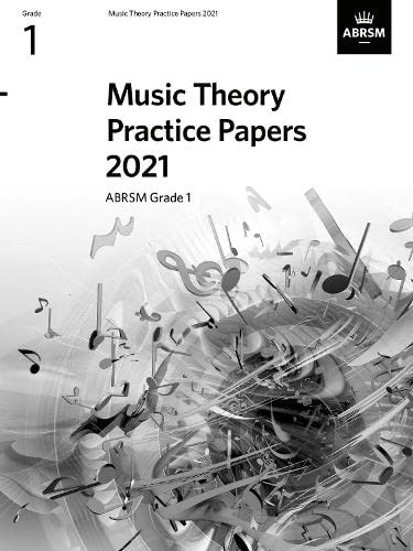 ABRSM Grade 1 Music Theory Practice Papers 2021 book cover.