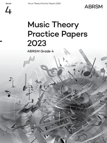 ABRSM Grade 4 Music Theory Practice Papers 2023 cover with musical notes.