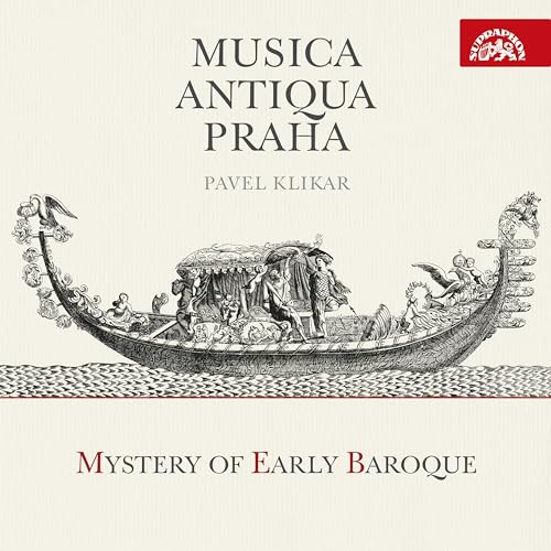 CD cover: ornate ship illustration with text "Musica Antiqua Praha".