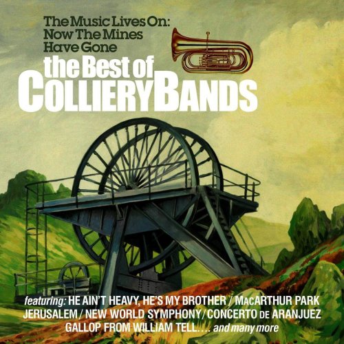 CD cover: brass instrument, mine wheel, and landscape illustration.
