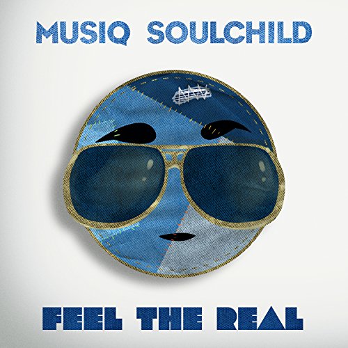 Musiq Soulchild" album cover featuring a denim-textured face with sunglasses.