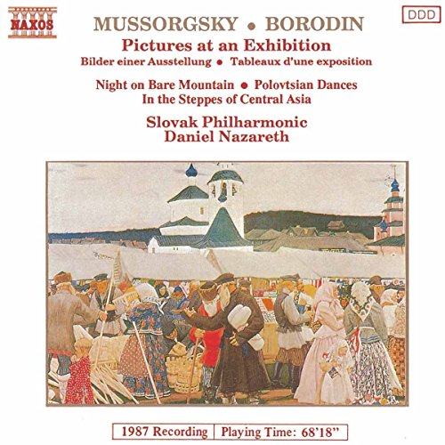 CD cover for Mussorgsky’s “Pictures at an Exhibition” with church image.