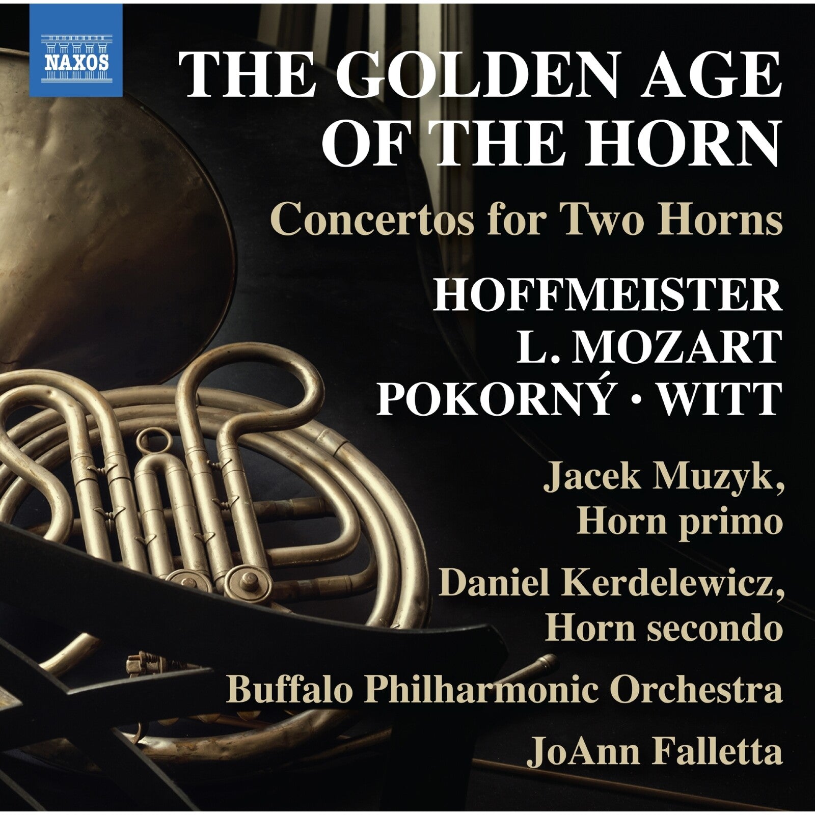 CD cover for “The Golden Age Of The Horn” featuring brass instruments.