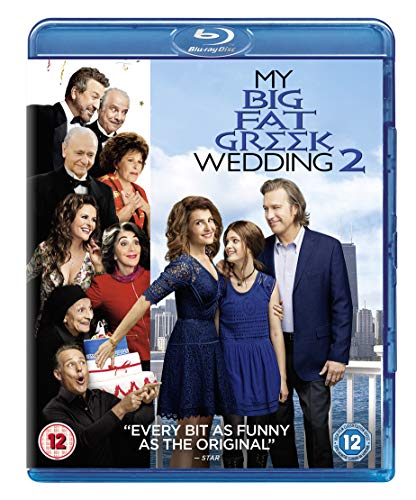 Blu-ray cover for "My Big Fat Greek Wedding 2" featuring the cast.