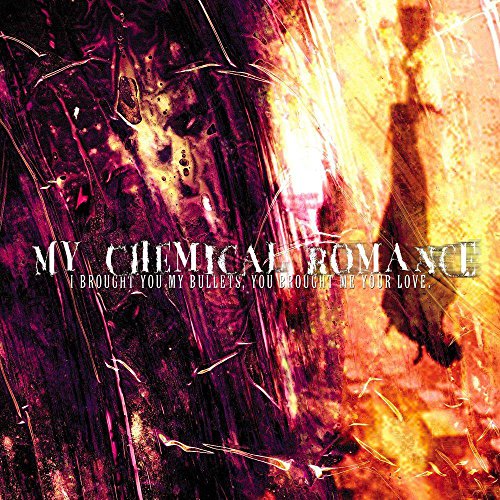 My Chemical Romance album cover, abstract figures in fiery, textured artwork.