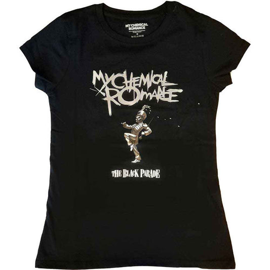 Black t-shirt featuring My Chemical Romance’s “The Black Parade” album artwork.