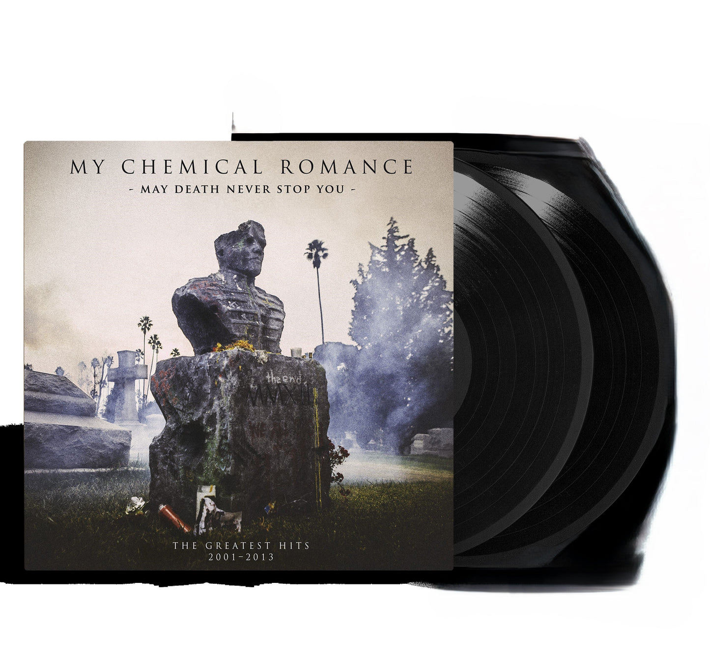 My Chemical Romance vinyl record with a statue and landscape cover.
