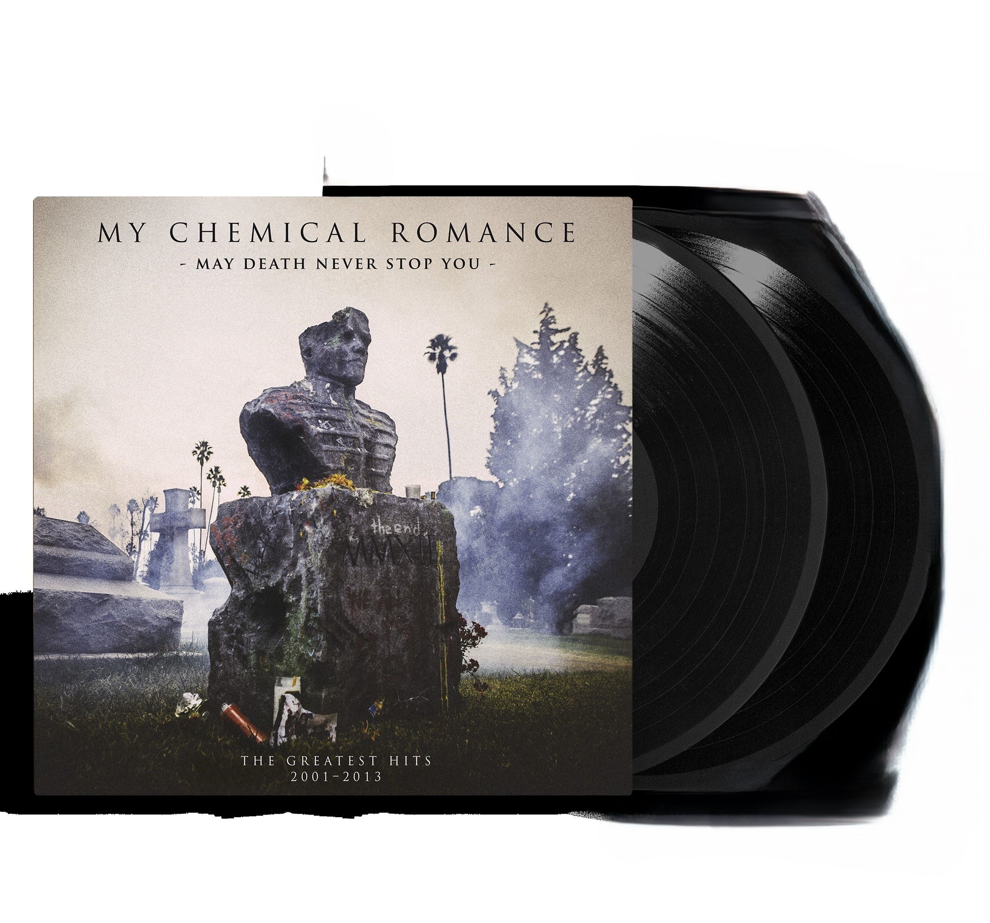 My Chemical Romance vinyl record with a statue and landscape cover.