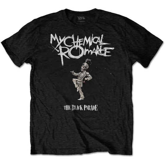 Black t-shirt featuring the cover art of My Chemical Romance’s album, *The Black Parade*.