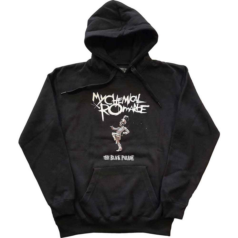 Black hoodie featuring the album cover art for My Chemical Romance’s *The Black Parade*.