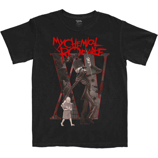 Black unisex t-shirt featuring the My Chemical Romance The Black Parade logo design.