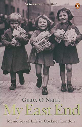 Book cover: Three children with bundles walk on a London street.