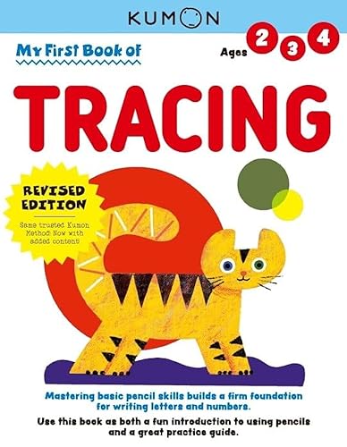 Book cover with a yellow cat and large red number 2 for tracing practice.