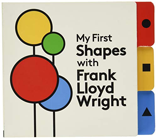 Board book cover with colorful geometric shapes and text: "My First Shapes.