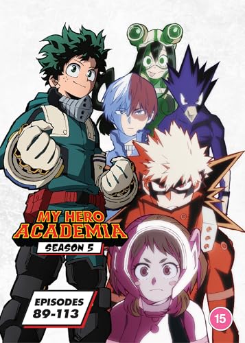 My Hero Academia Season 5 DVD cover featuring six anime characters.
