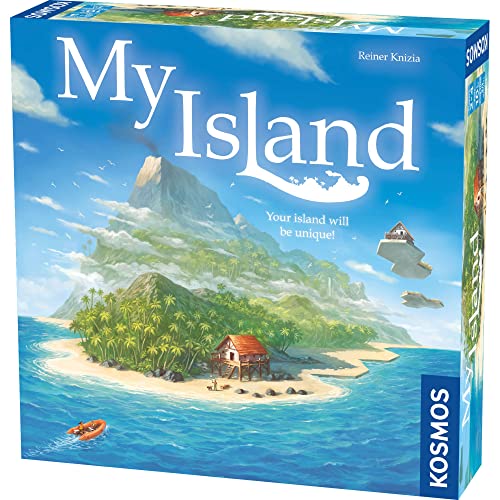 Game box for "My Island" depicting a tropical island scene.