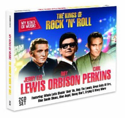 CD cover featuring Jerry Lee Lewis, Roy Orbison, and Carl Perkins against a cityscape.
