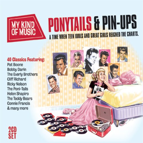CD cover featuring 1950s singers and a girl with a pink dress.