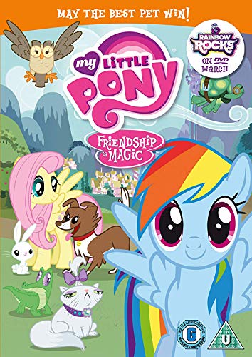 DVDCVD coverL cover for My Little Pony featuring Rainbow Dash and various colorful pets.