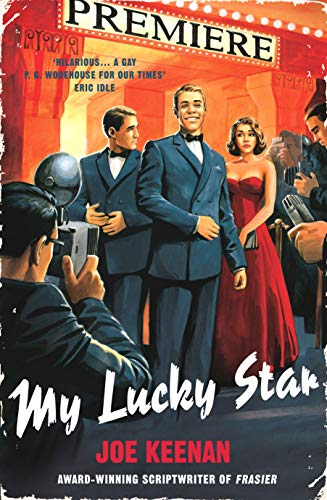 Book cover: three suited figures and a woman in a red gown.
