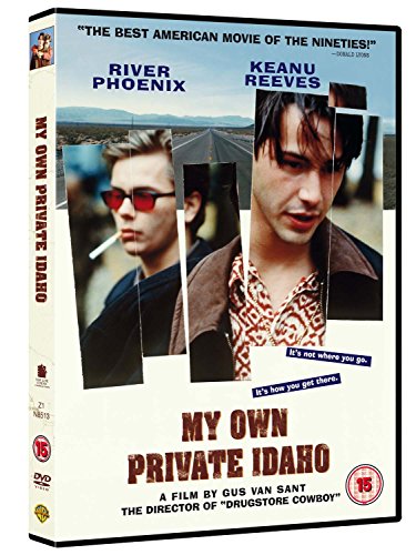 DVD cover for "My Own Private Idaho" featuring River Phoenix and Keanu Reeves.